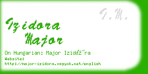 izidora major business card